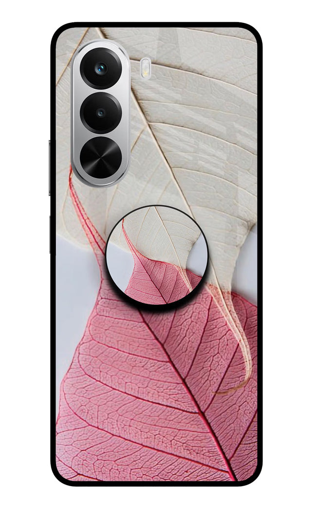 White Pink Leaf Realme P4x 5G Pop Case by Casekaro