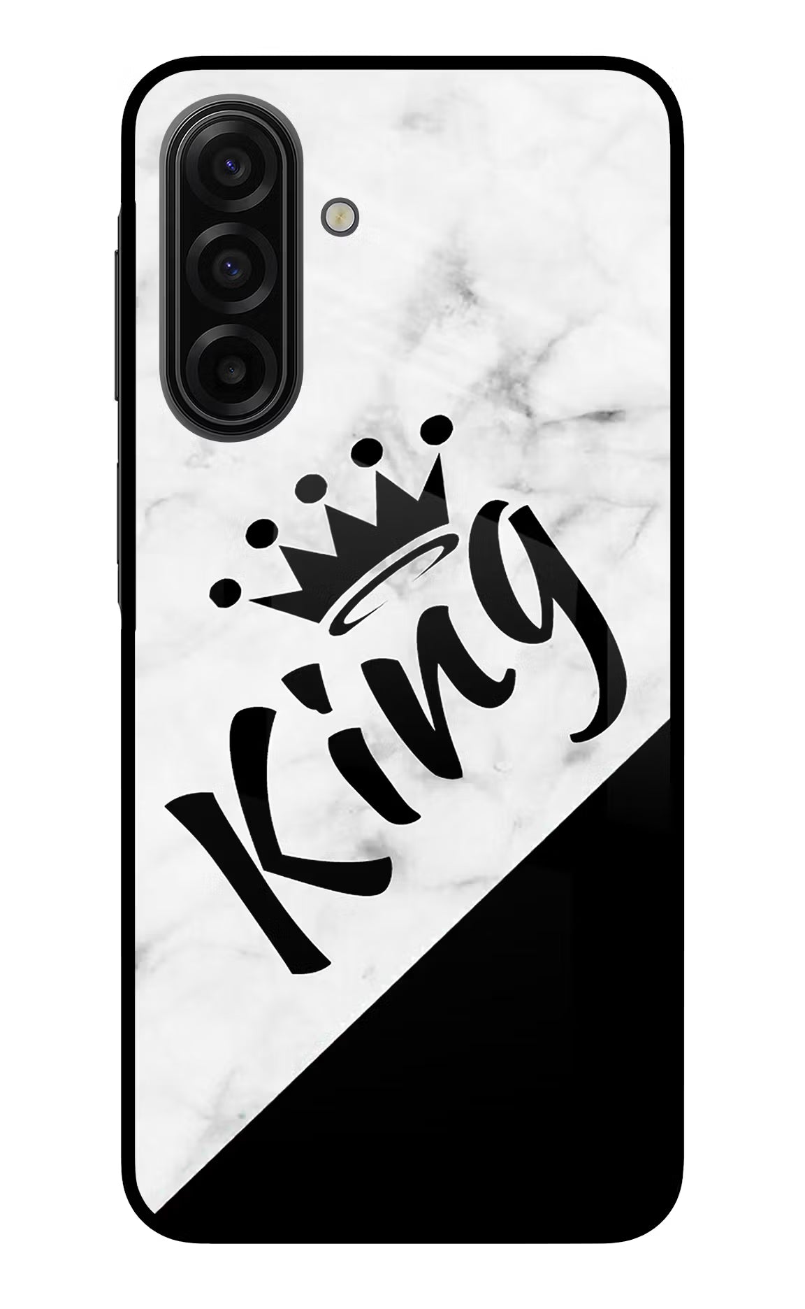 King Samsung F17 5G Glass Case Back Cover by Casekaro