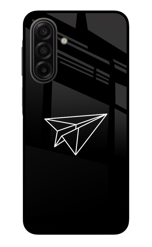 Paper Plane White Samsung F17 5G Glass Case