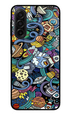 Space Abstract Samsung F17 5G Glass Case