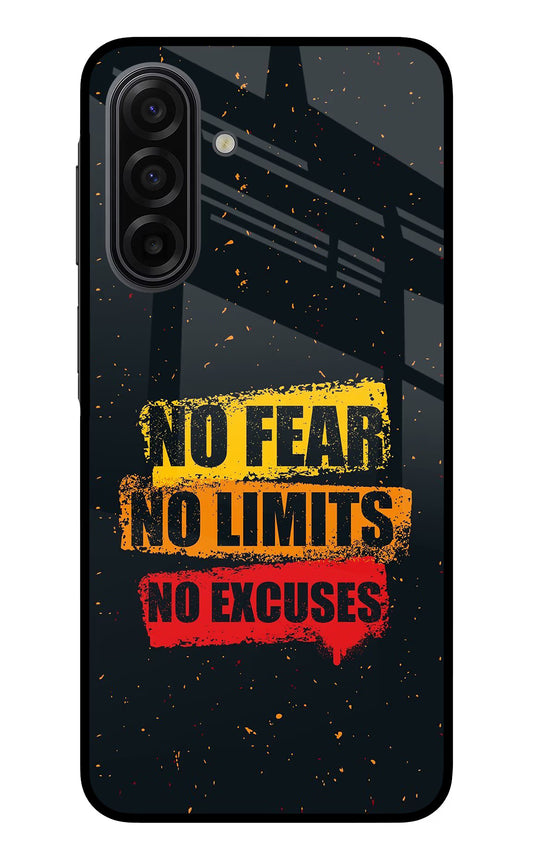 No Fear No Limits No Excuse Samsung F17 5G Glass Case