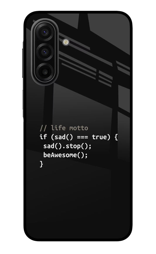 Life Motto Code Samsung F17 5G Glass Case