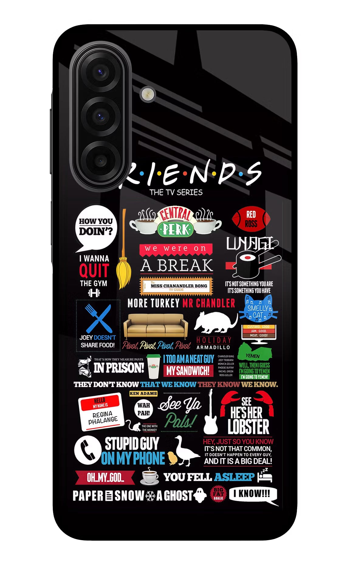 FRIENDS Samsung F17 5G Glass Case Back Cover by Casekaro