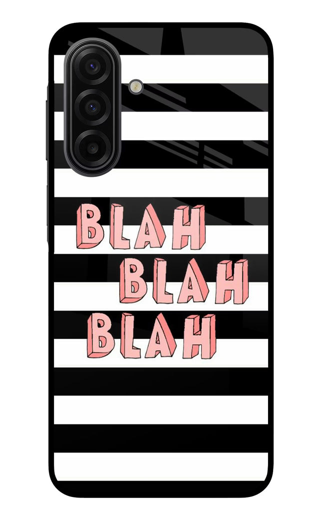 Blah Blah Blah Samsung F17 5G Glass Case Back Cover by Casekaro