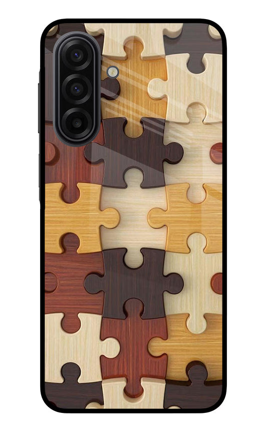 Wooden Puzzle Samsung F17 5G Glass Case