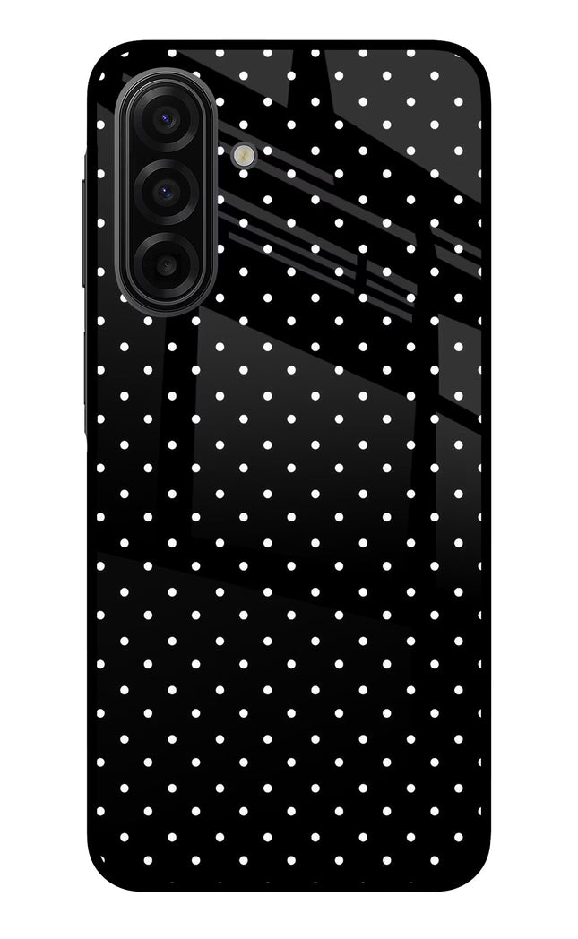 White Dots Samsung F17 5G Glass Case Back Cover by Casekaro