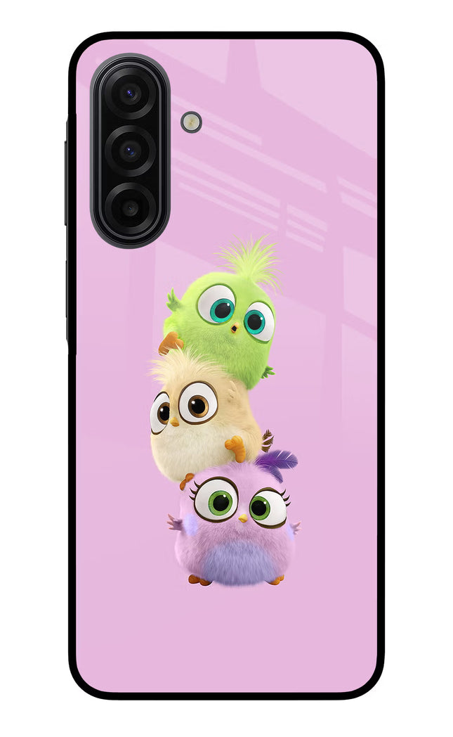 Cute Little Birds Samsung F17 5G Glass Case Back Cover by Casekaro