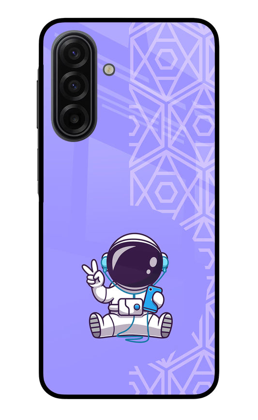 Cute Astronaut Chilling Samsung F17 5G Glass Case