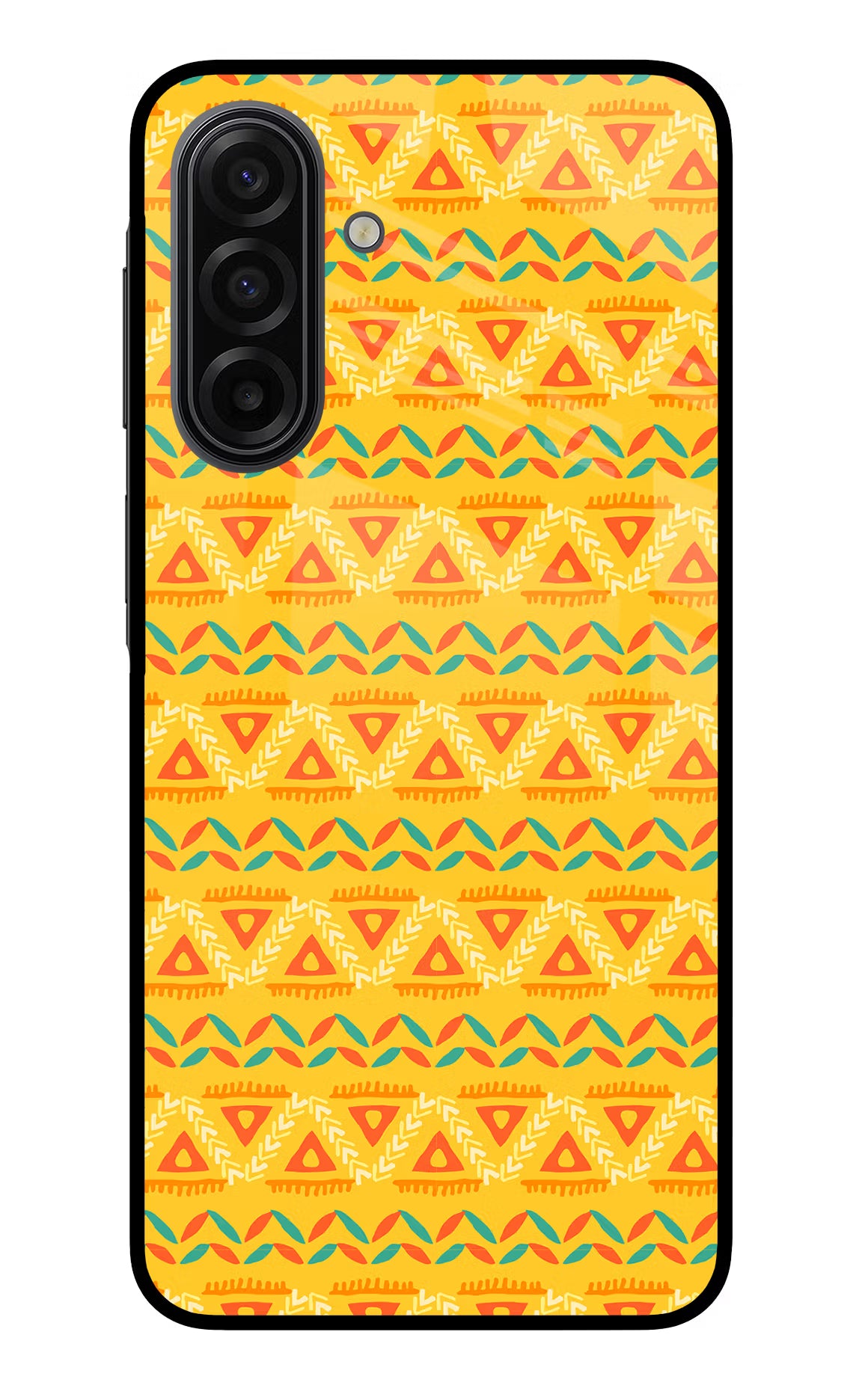Tribal Pattern Samsung F17 5G Glass Case Back Cover by Casekaro