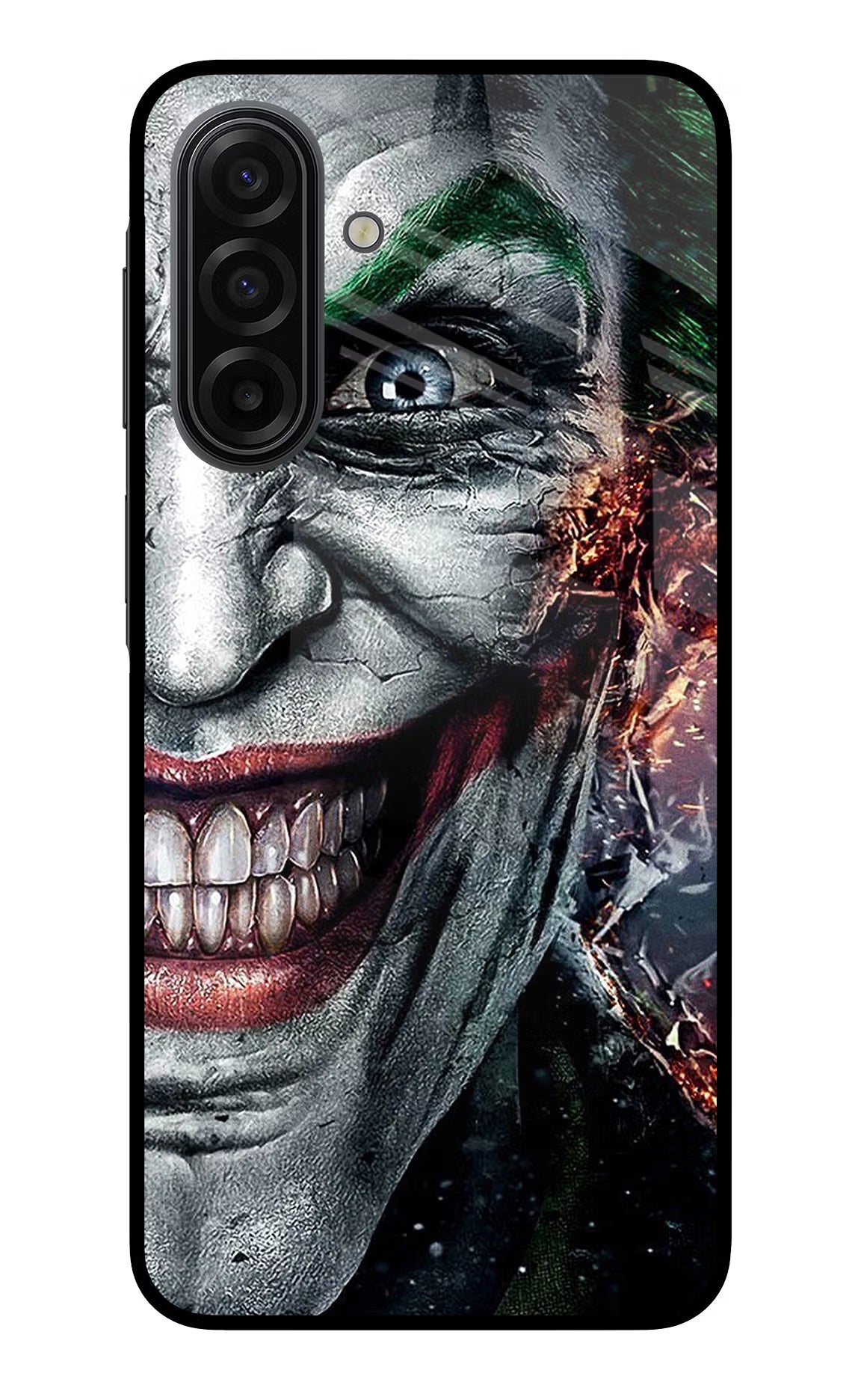 Joker Cam Samsung F17 5G Glass Case Back Cover by Casekaro