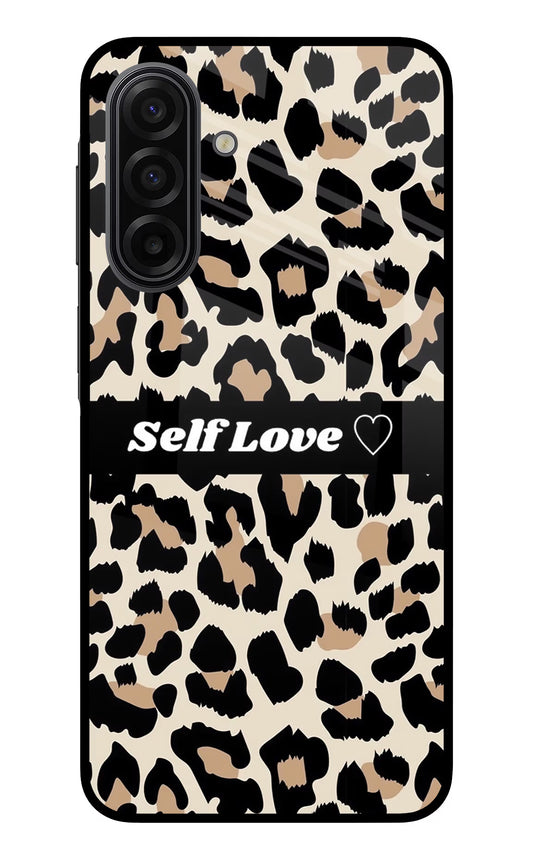 Leopard Print Self Love Samsung F17 5G Glass Case