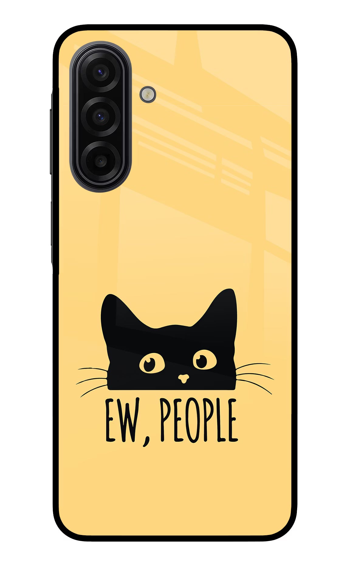 Ew People Catitude Samsung F17 5G Glass Case Back Cover by Casekaro