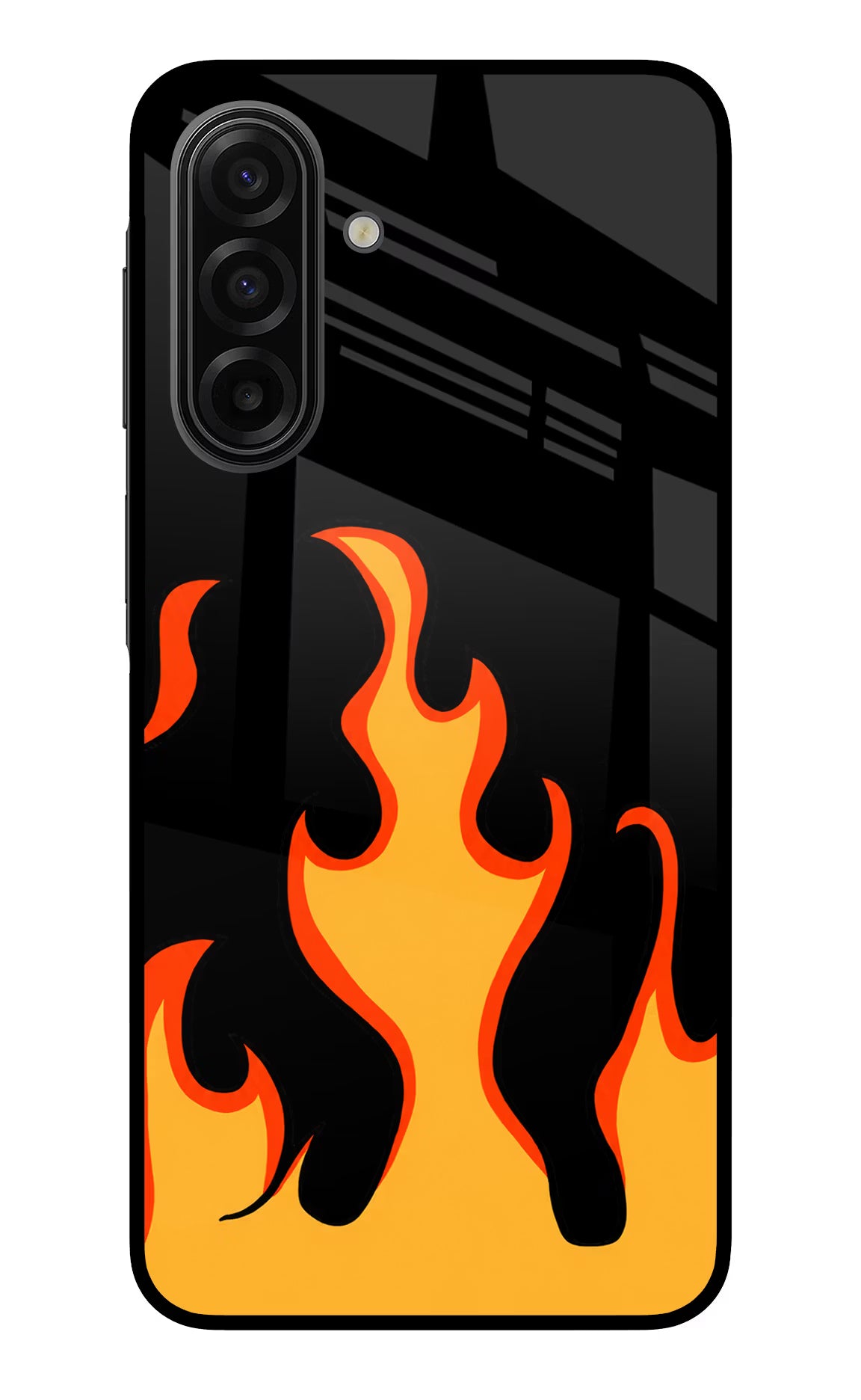 Fired Up – Black Samsung F17 5G Glass Case