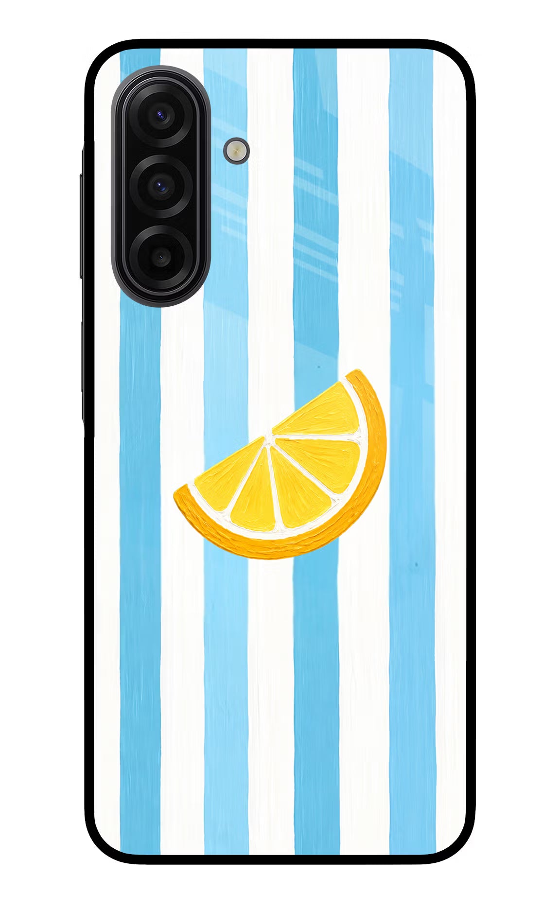 Summer Lemon Samsung F17 5G Glass Case Back Cover by Casekaro