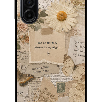 Vintage case Samsung F17 5G Glass Case Back Cover by Casekaro