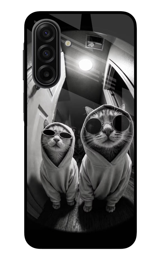 Hood Cats Samsung F17 5G Glass Case Back Cover by Casekaro