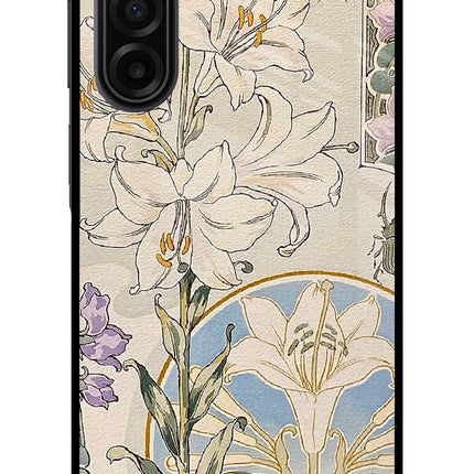 White Lily Samsung F17 5G Glass Case