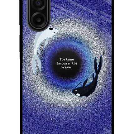 Dark Koi Samsung F17 5G Glass Case