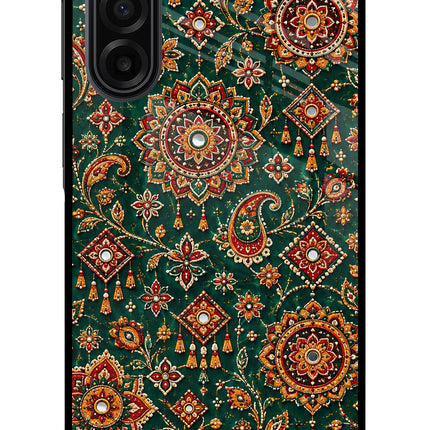Green Pataka Samsung F17 5G Glass Case