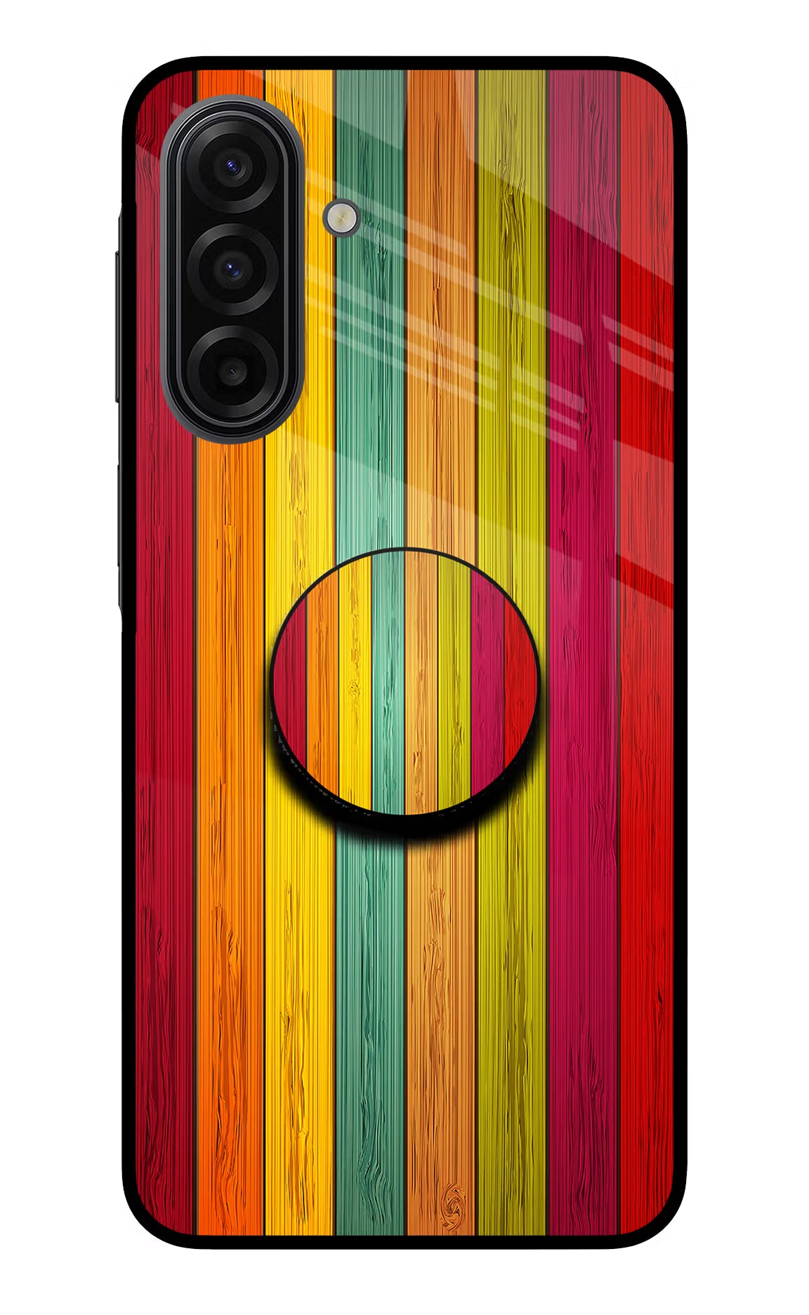 Multicolor Wooden Samsung F17 5G Pop Case by Casekaro