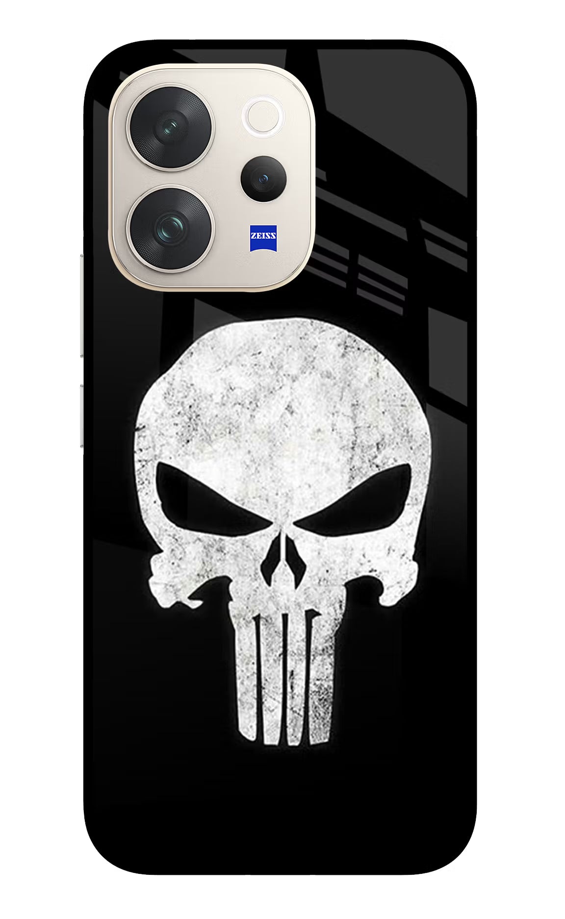 Punisher Skull Vivo V70 5G Glass Case Back Cover by Casekaro