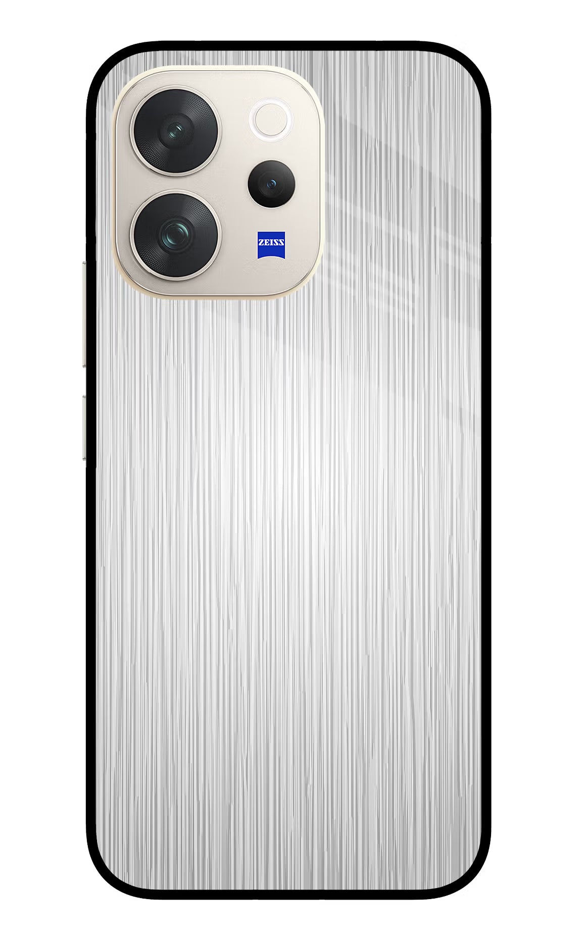 Wooden Grey Texture Vivo V70 5G Glass Case Back Cover by Casekaro