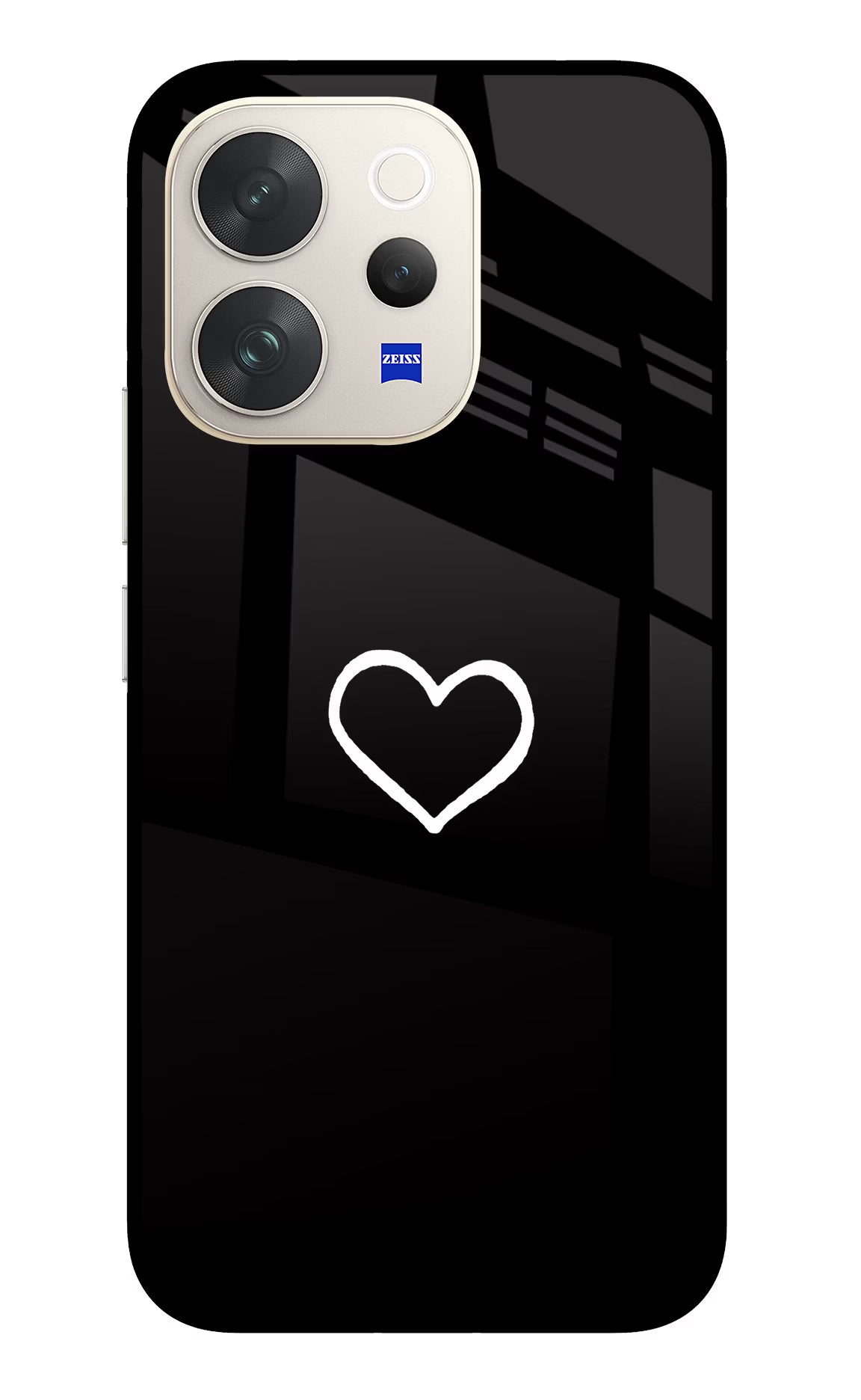 Heart Vivo V70 5G Glass Case Back Cover by Casekaro