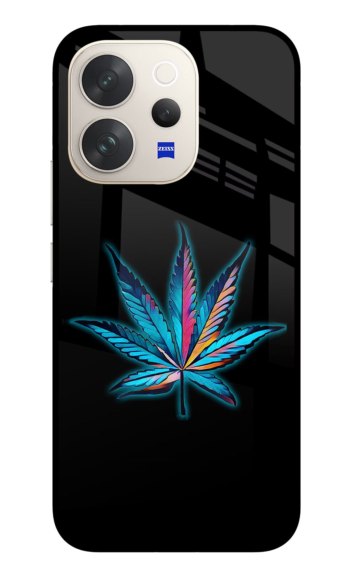 Weed Vivo V70 5G Glass Case Back Cover by Casekaro
