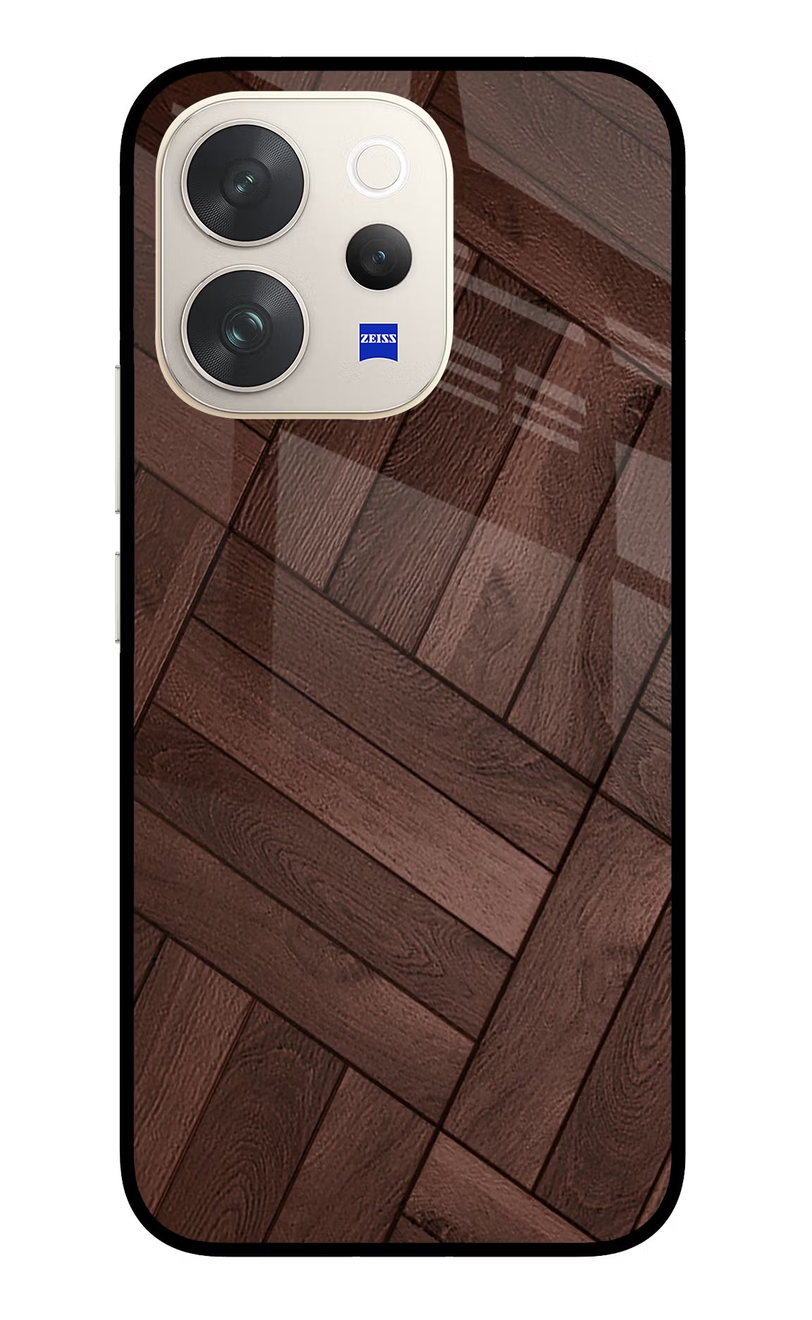 Wooden Texture Design Vivo V70 5G Glass Case