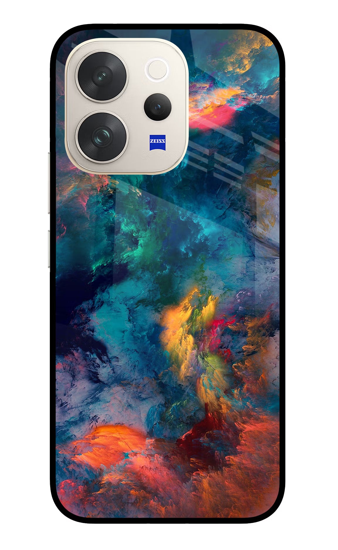 Artwork Paint Vivo V70 5G Glass Case Back Cover by Casekaro
