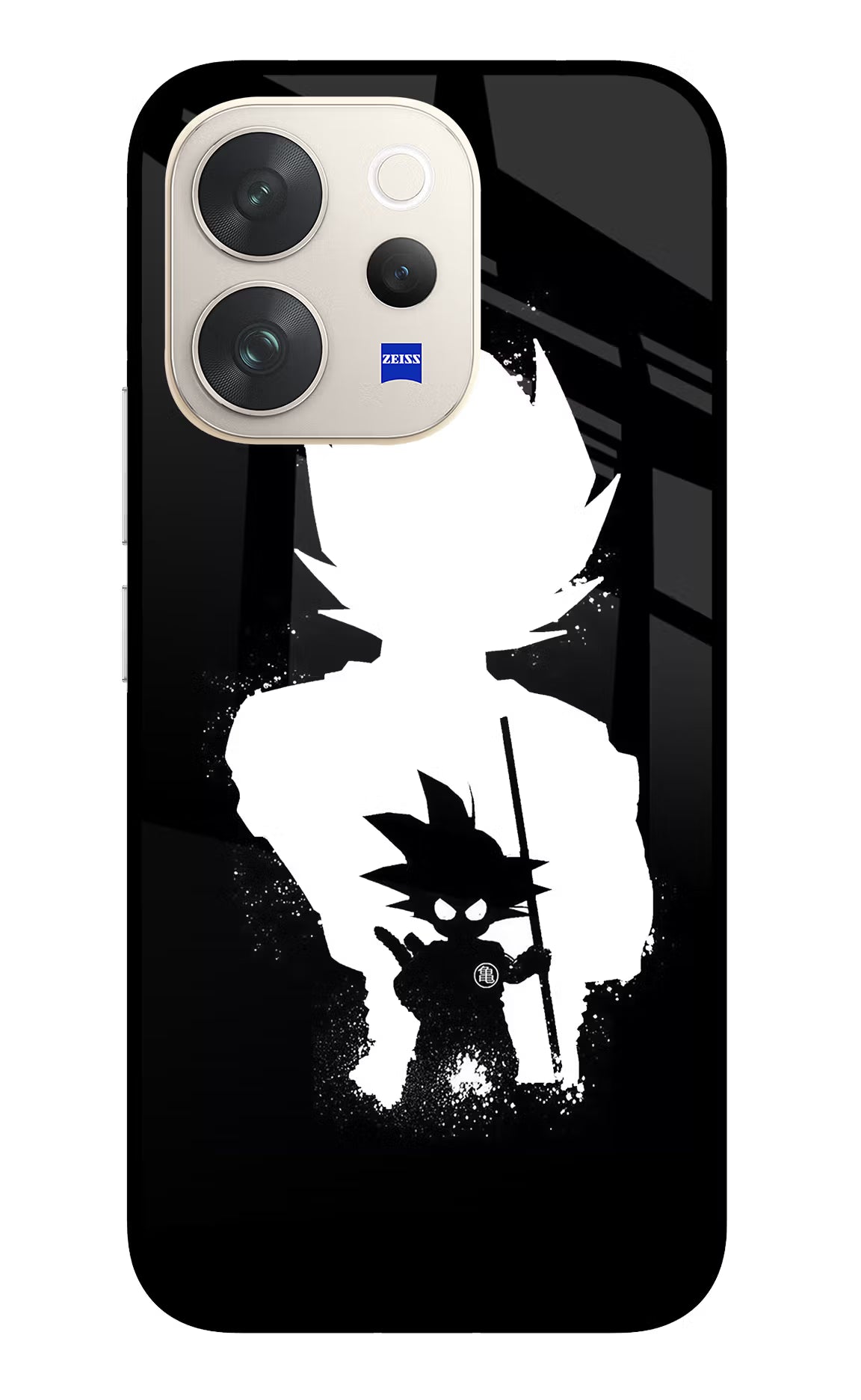Goku Shadow Vivo V70 5G Glass Case Back Cover by Casekaro