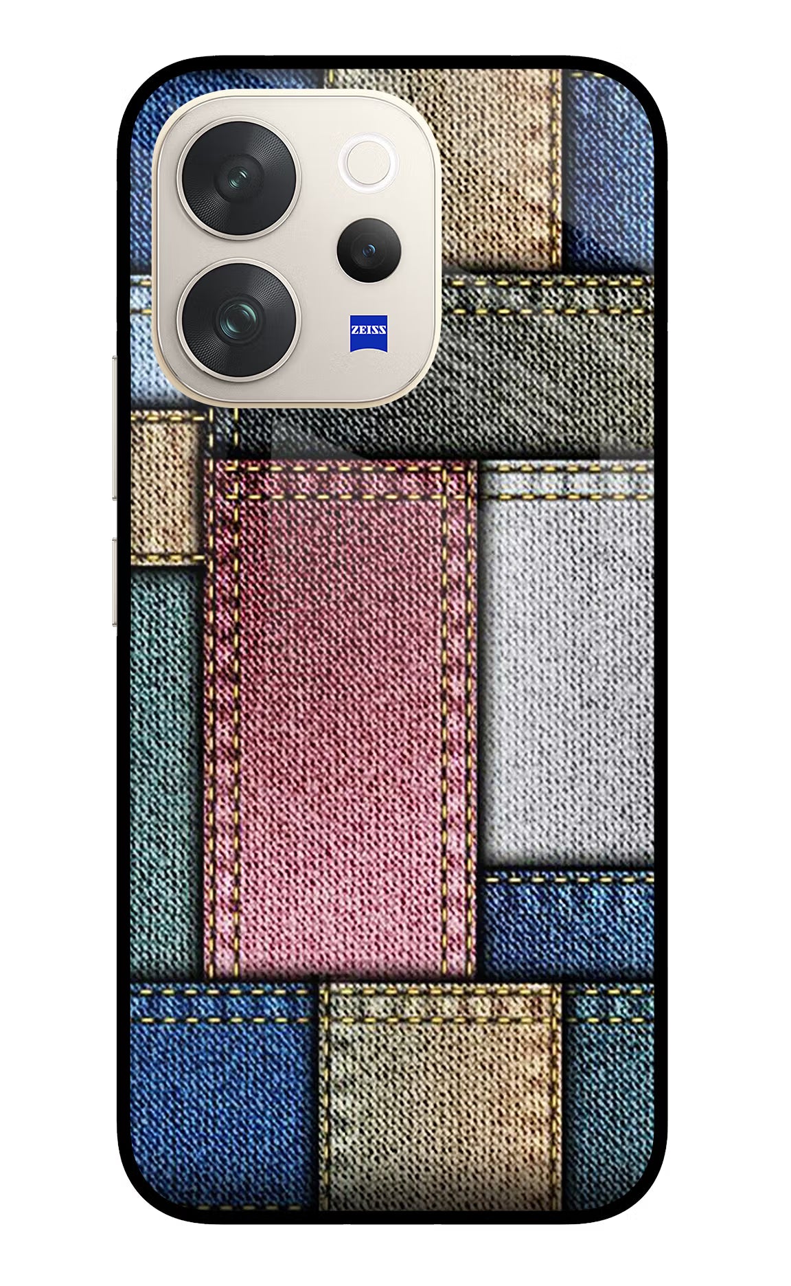 Multicolor Jeans Vivo V70 5G Glass Case