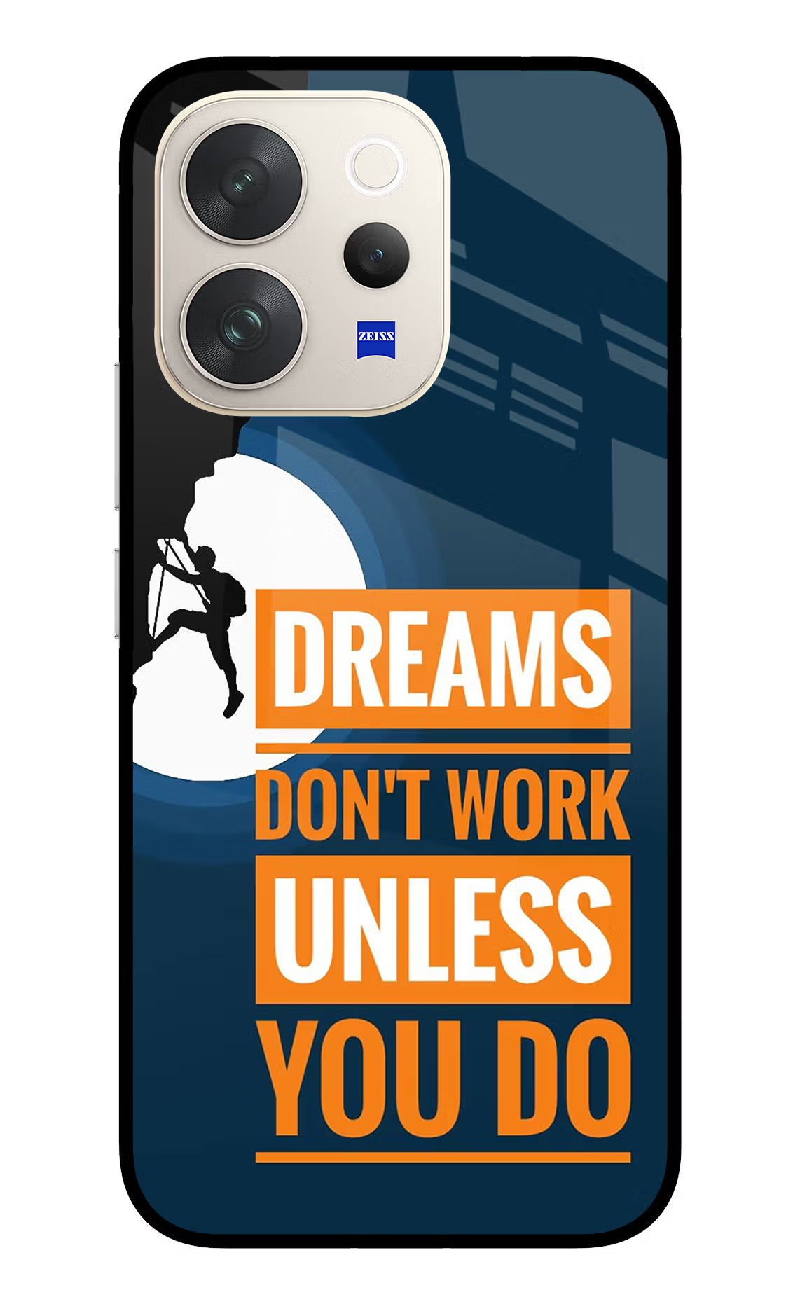 Dreams Don’T Work Unless You Do Vivo V70 5G Glass Case