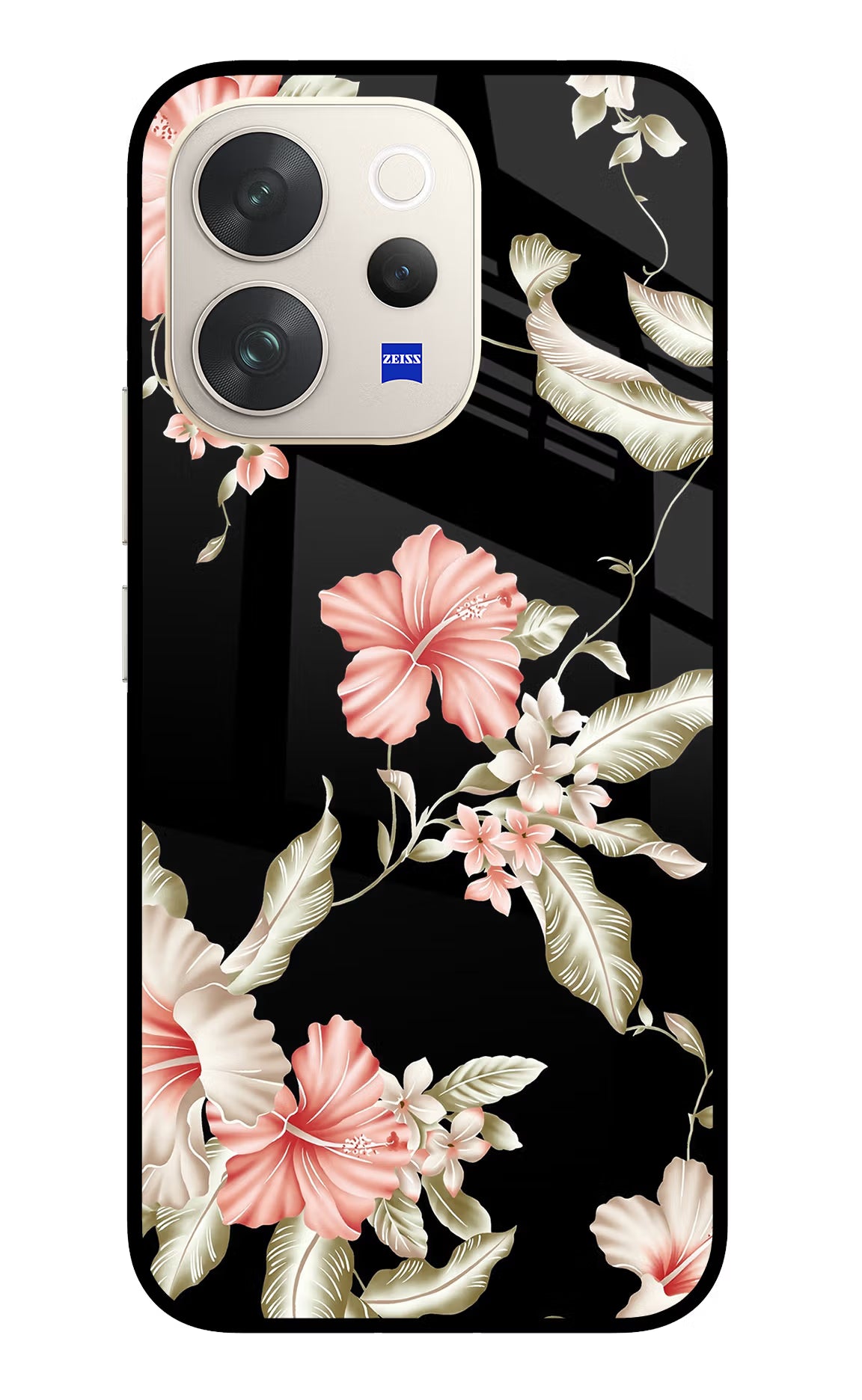 Flowers Vivo V70 5G Glass Case Back Cover by Casekaro