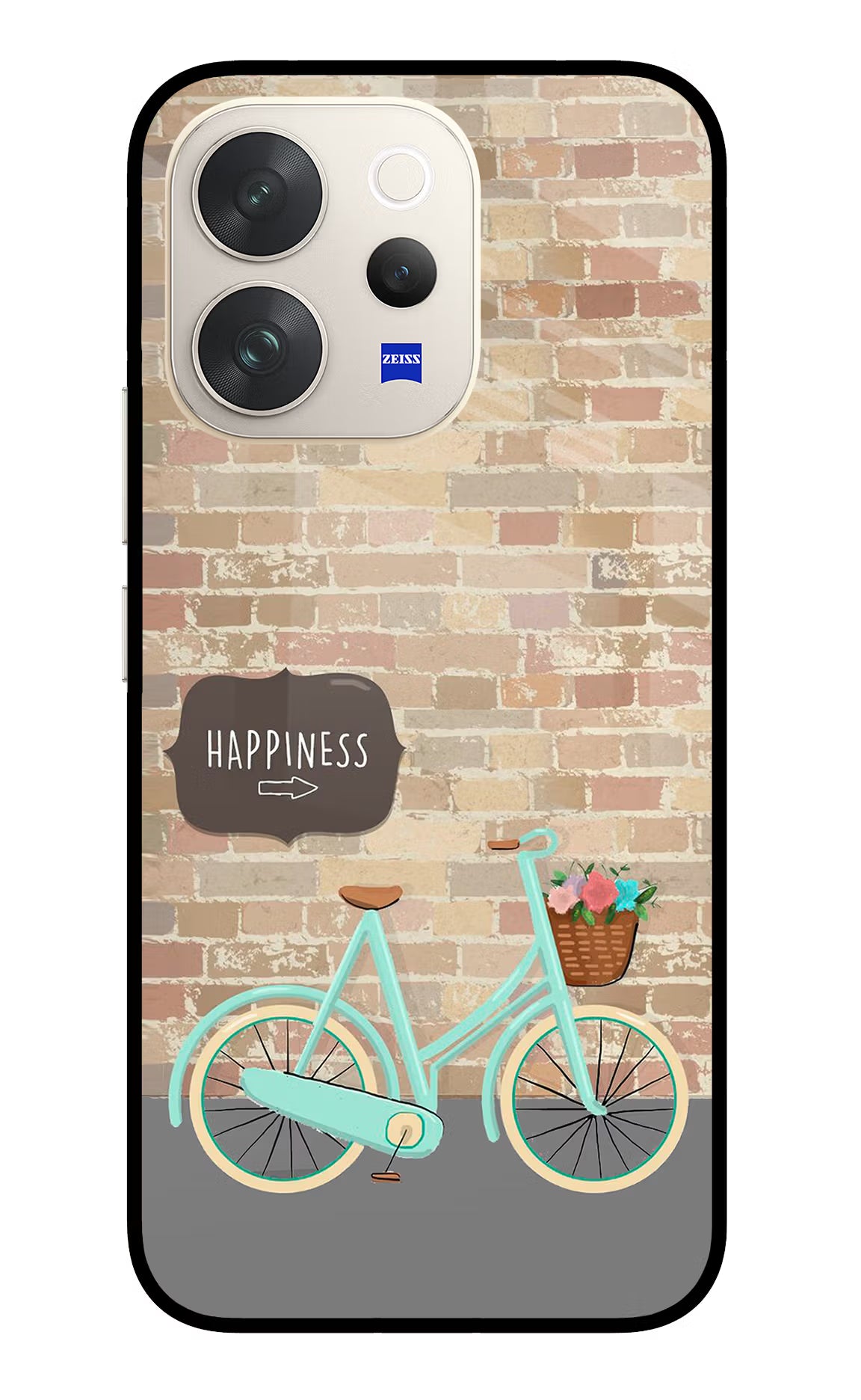 Happiness Artwork Vivo V70 5G Glass Case Back Cover by Casekaro