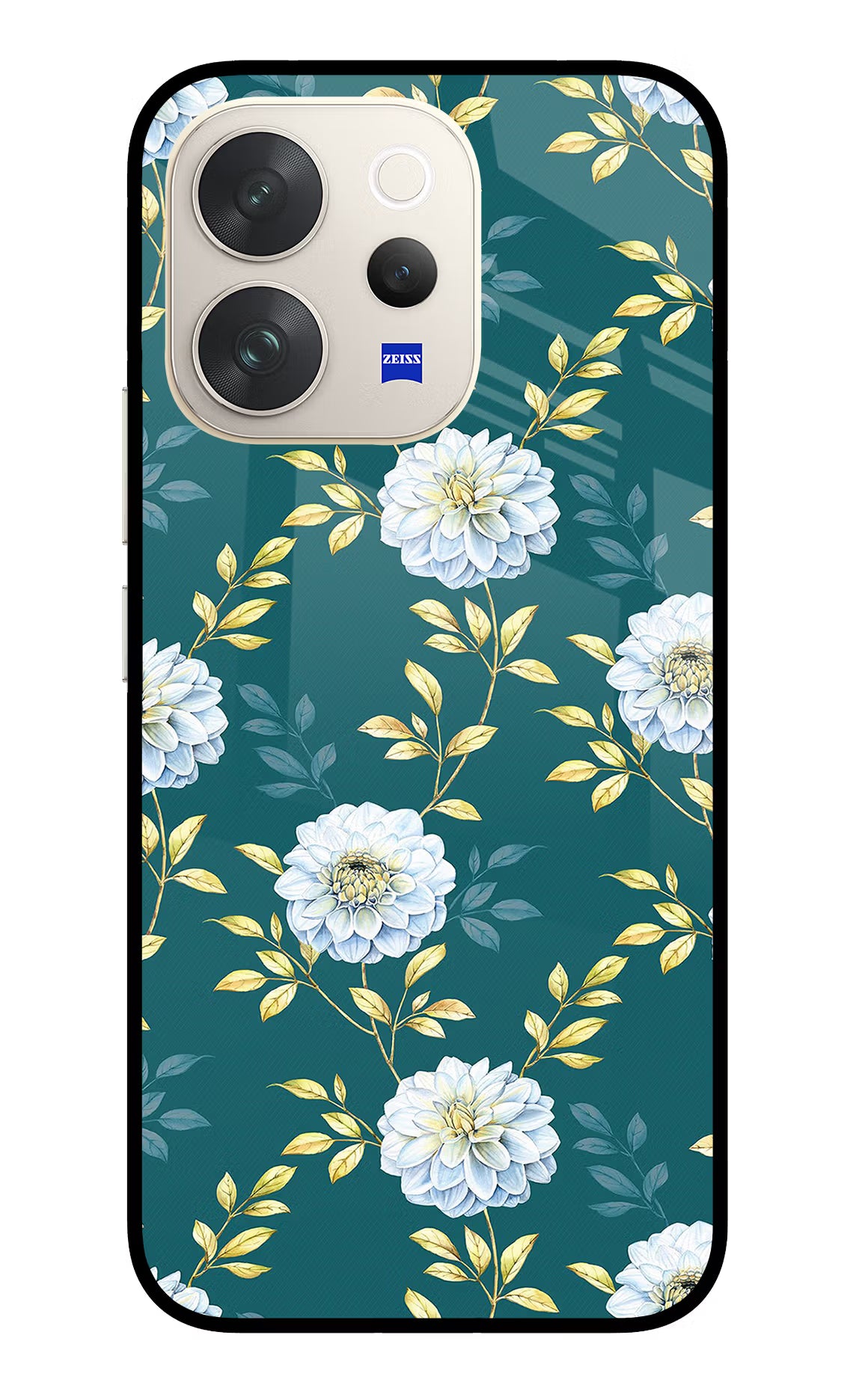 Flowers Vivo V70 5G Glass Case