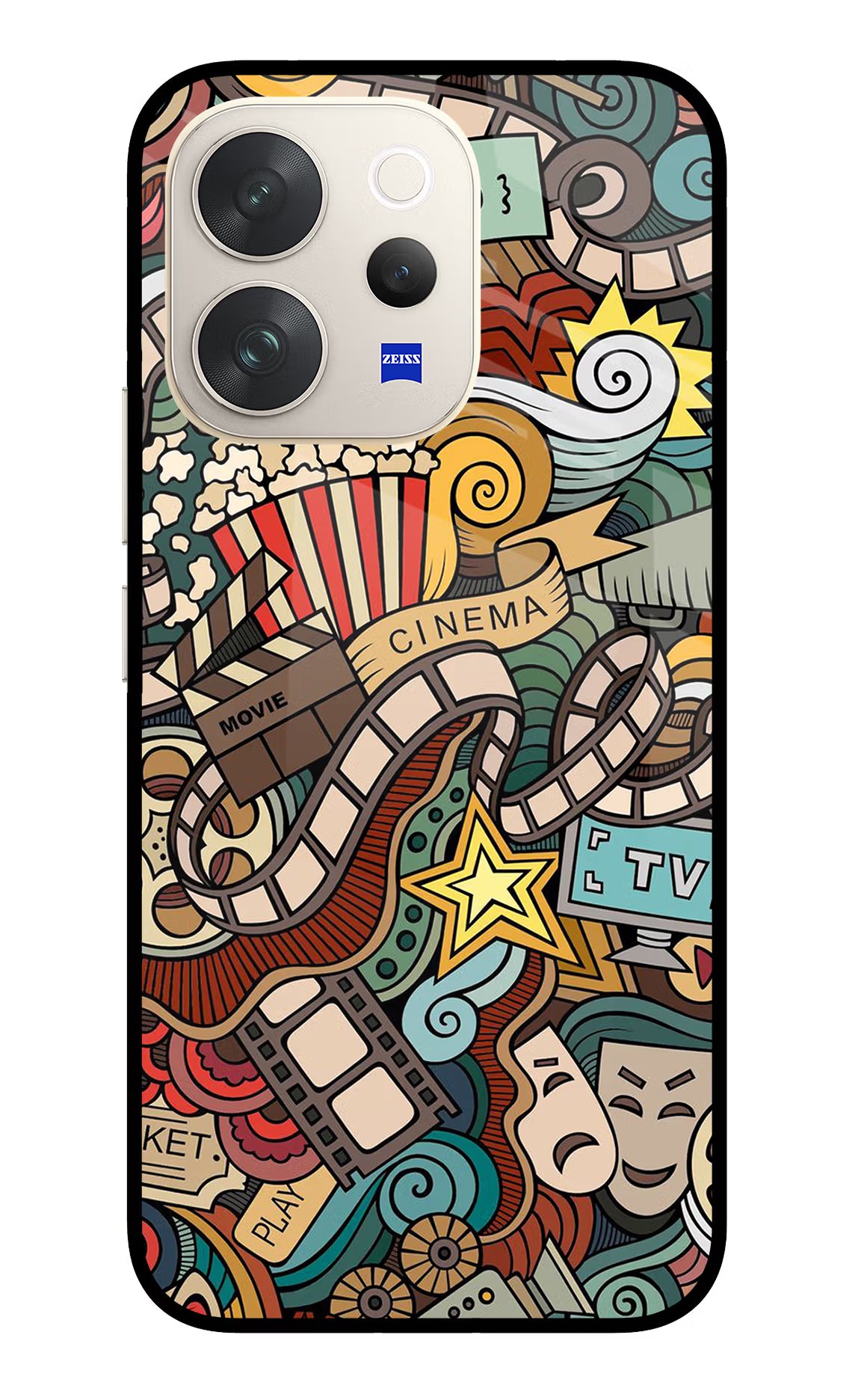 Cinema Abstract Vivo V70 5G Glass Case