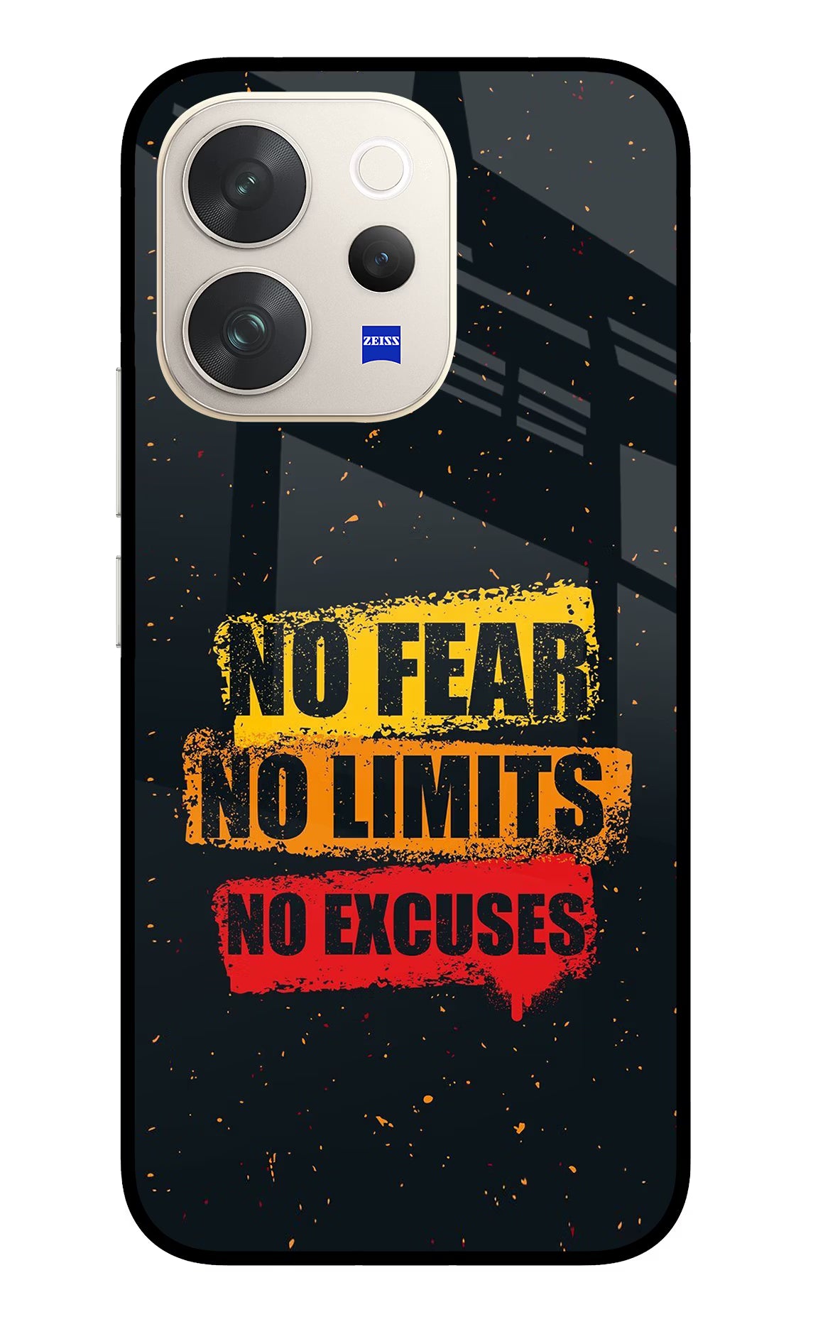 No Fear No Limits No Excuse Vivo V70 5G Glass Case