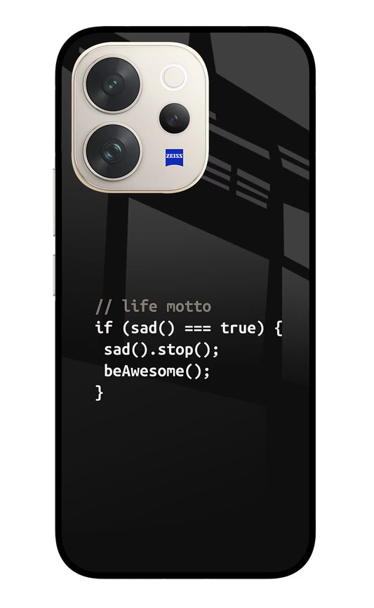 Life Motto Code Vivo V70 5G Glass Case