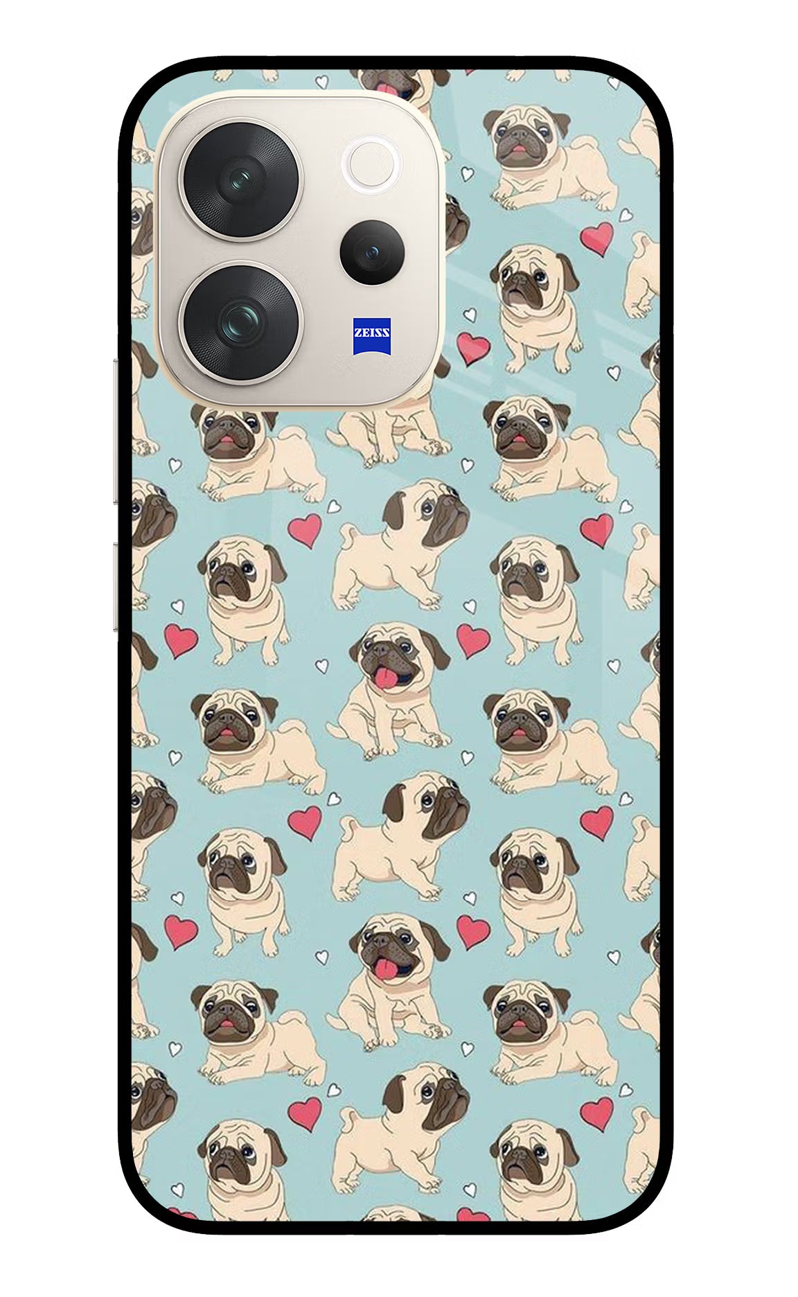 Pug Dog Vivo V70 5G Glass Case