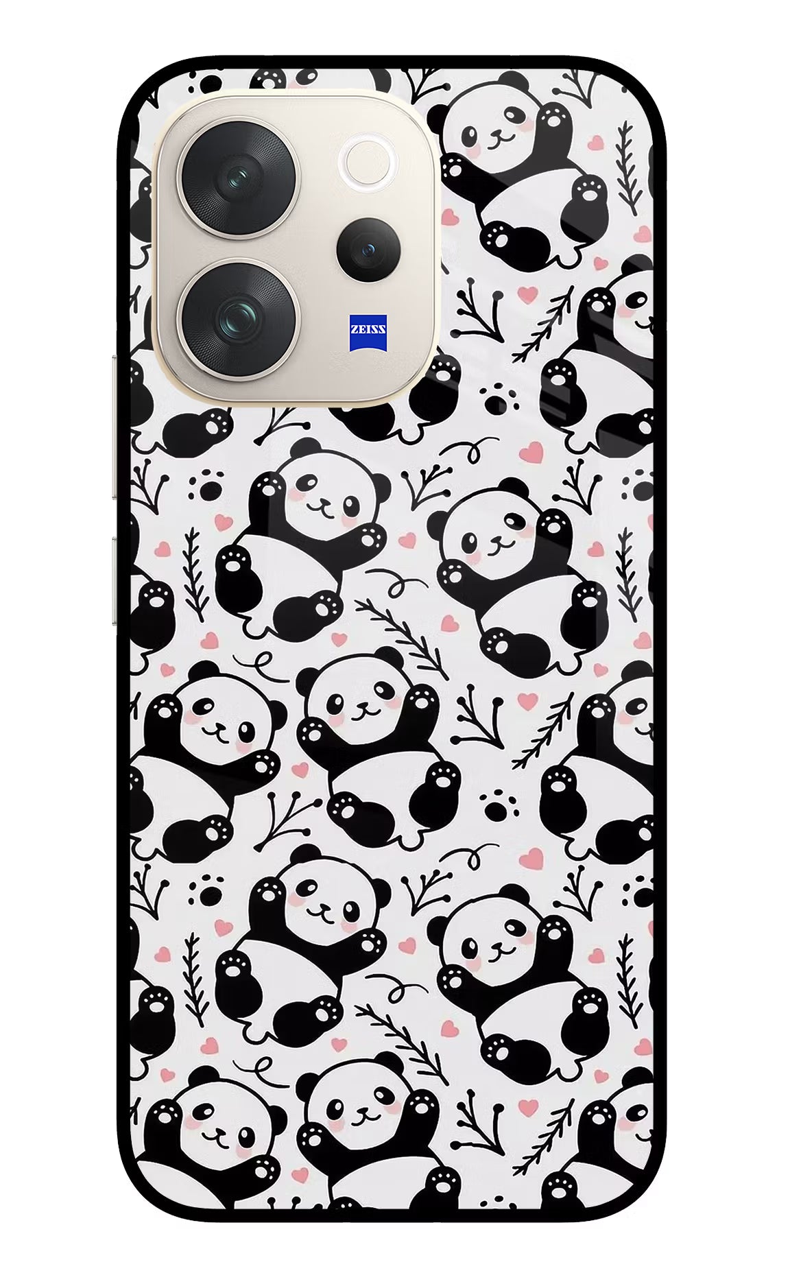Cute Panda Vivo V70 5G Glass Case