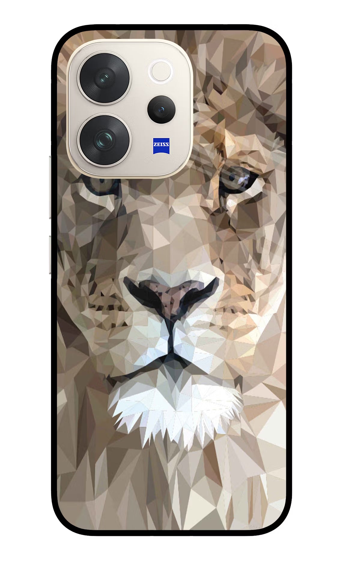 Lion Art Vivo V70 5G Glass Case Back Cover by Casekaro