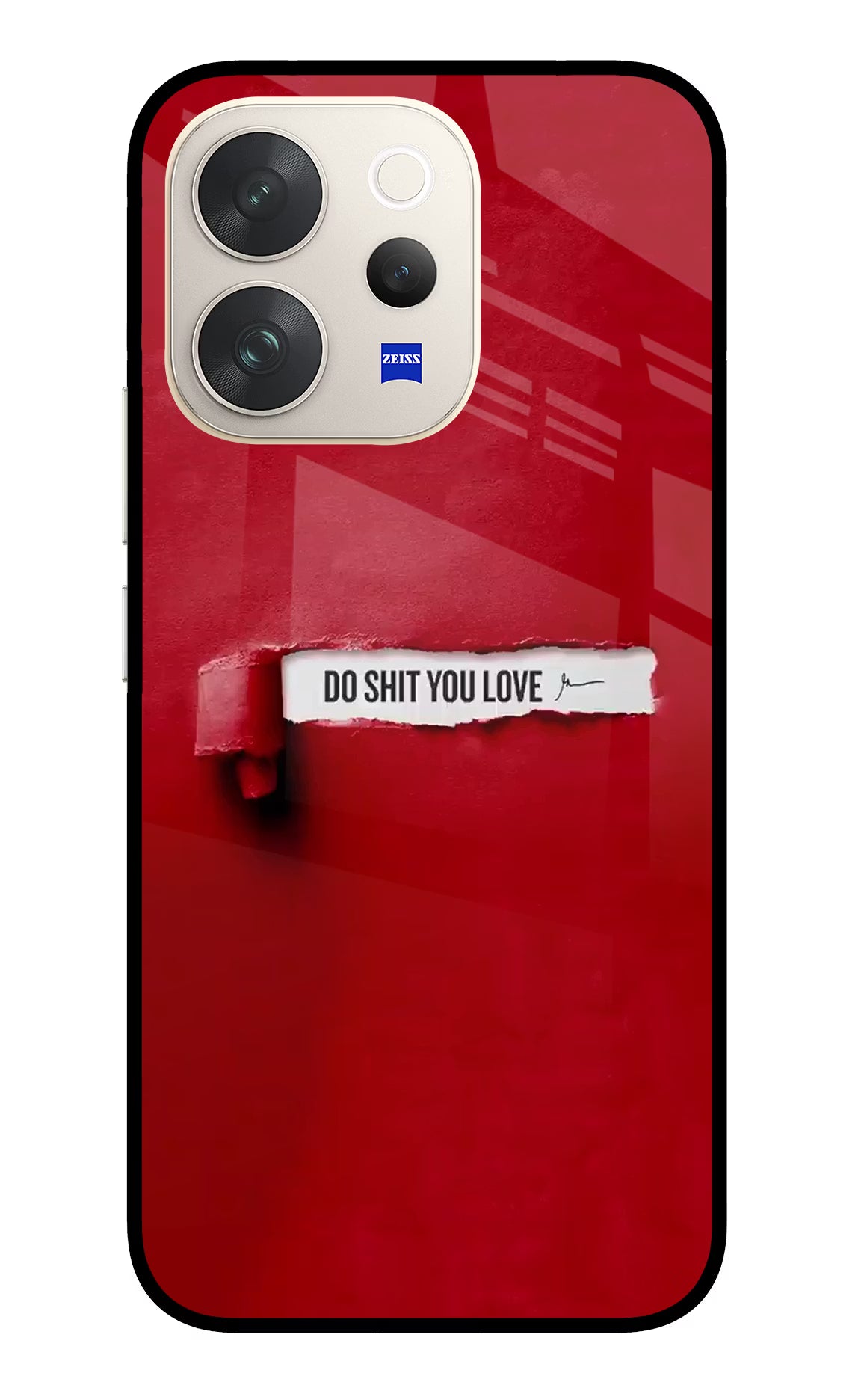 Do Shit You Love Vivo V70 5G Glass Case Back Cover by Casekaro