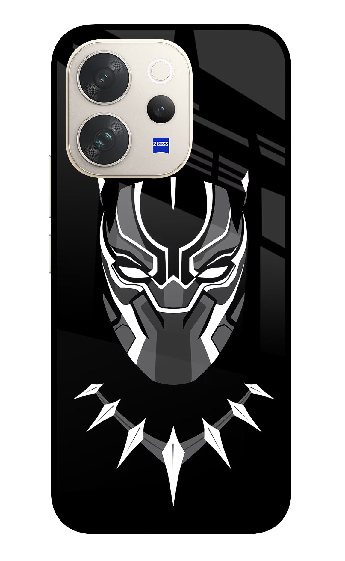 Black Panther Vivo V70 5G Glass Case Back Cover by Casekaro