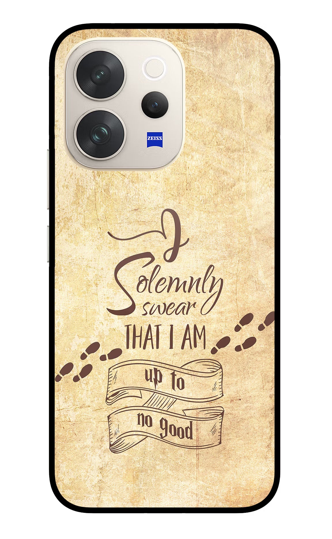 I Solemnly swear that i up to no good Vivo V70 5G Glass Case Back Cover by Casekaro