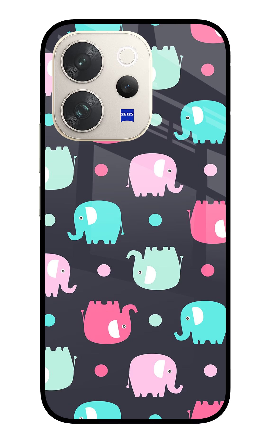 Elephants Vivo V70 5G Glass Case