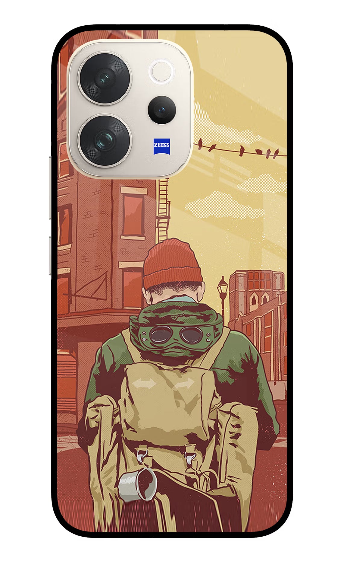 Adventurous Vivo V70 5G Glass Case Back Cover by Casekaro
