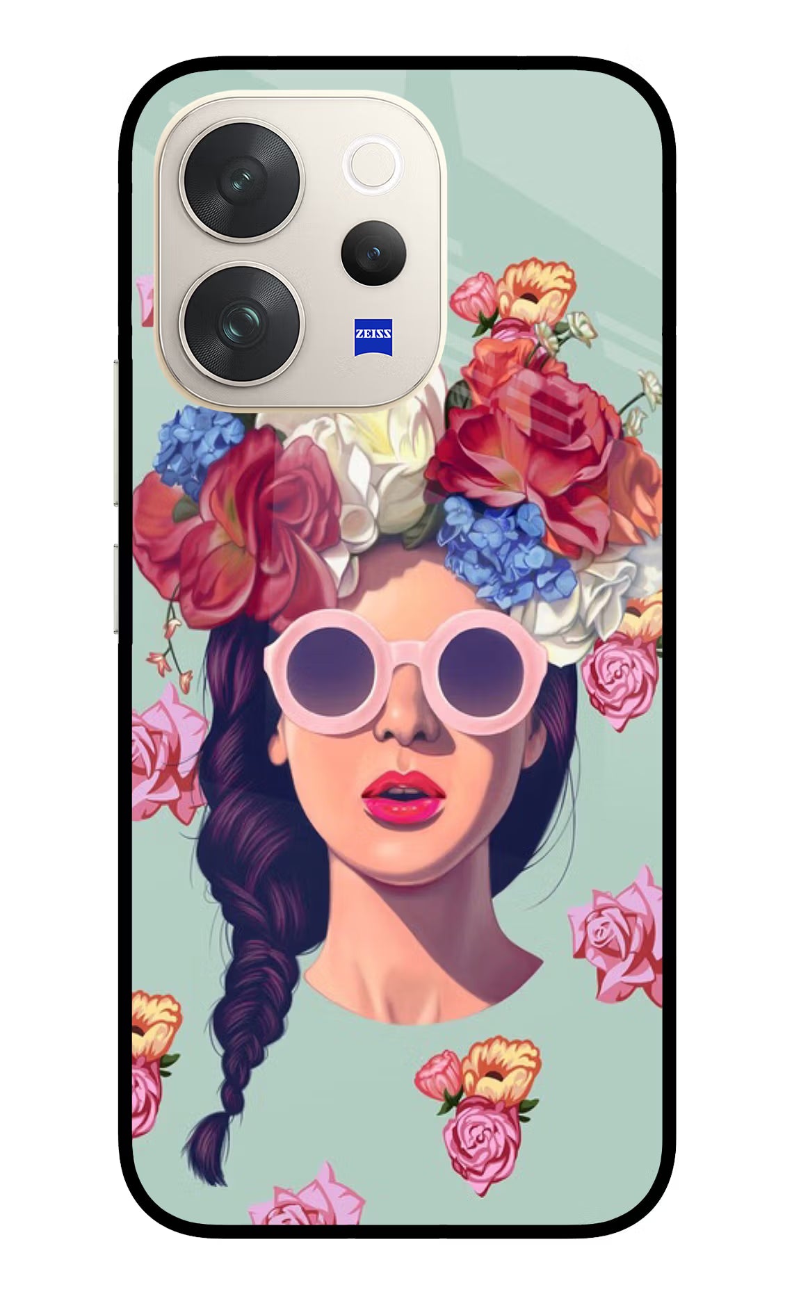 Pretty Girl Vivo V70 5G Glass Case Back Cover by Casekaro