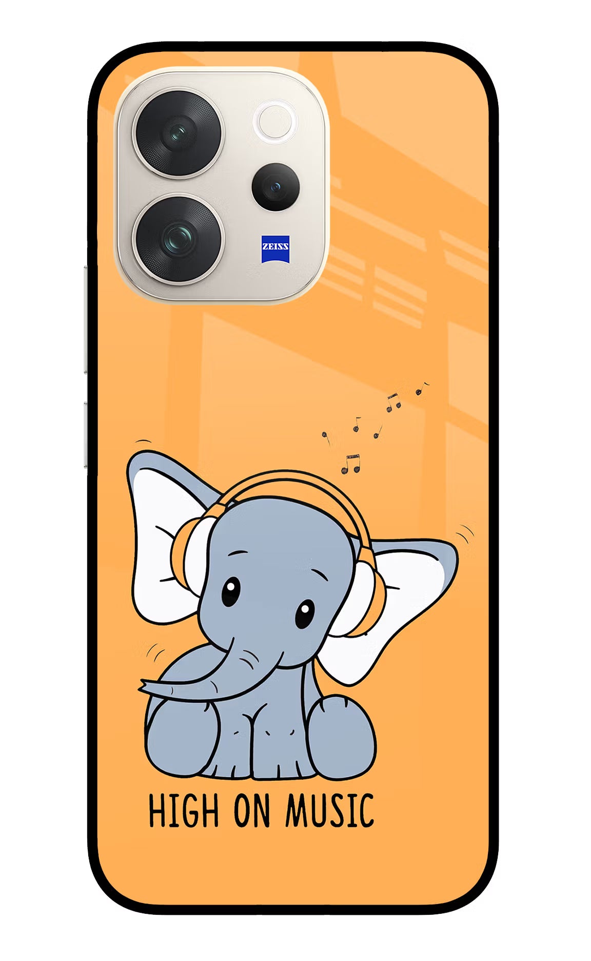 High On Music Vivo V70 5G Glass Case Back Cover by Casekaro