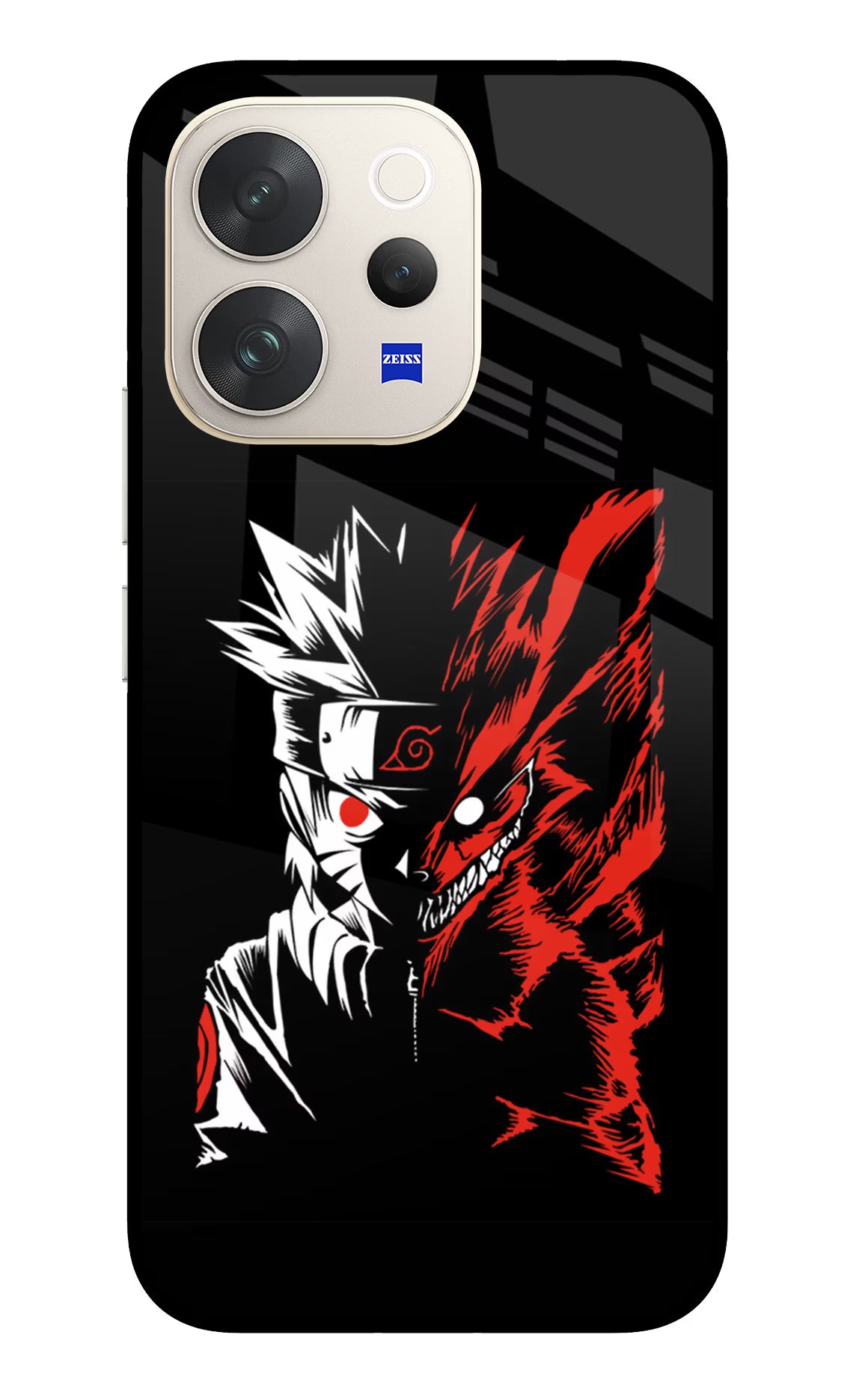 Naruto Two Face Vivo V70 5G Glass Case Back Cover by Casekaro